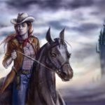 Illustration of a cowgirl on a horse near a large tower. from: PWCD - Articles On Female Empowerment - Feminist Articles 2020, Feminist Articles 2021